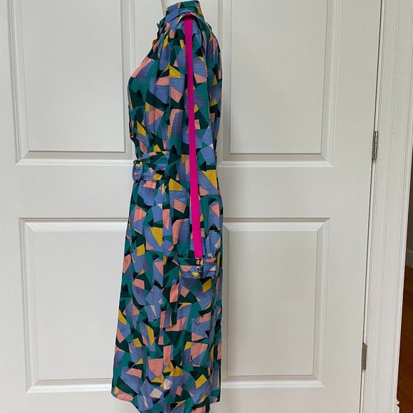 Bold Geo Mock Neck Dress With Sporty Stripe from Coach - Picture 2 of 5